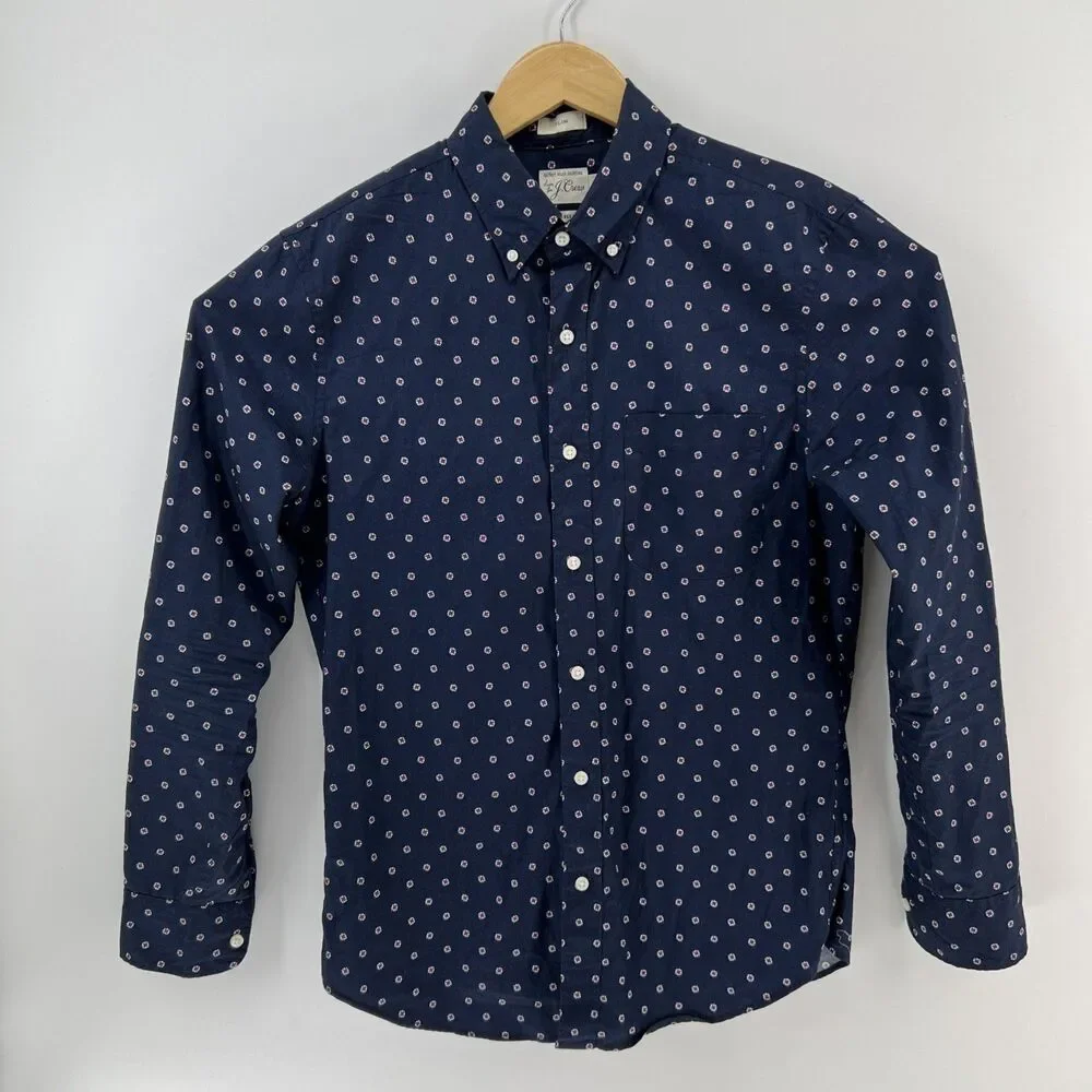 Lot of 2 J.CREW Slim Secret Wash Long Sleeve Button Down Shirts Size S 20x29 EUC